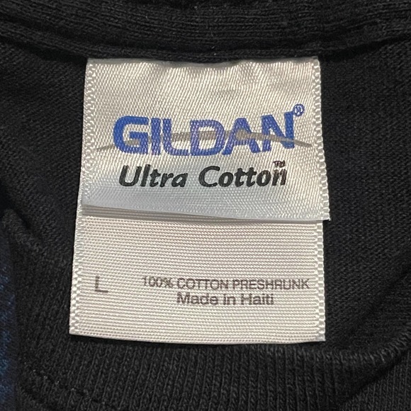 Novelty‎ Shirt Adult Large Blue Patriotic Flag Short Sleeve Gildan USA - Picture 4 of 10